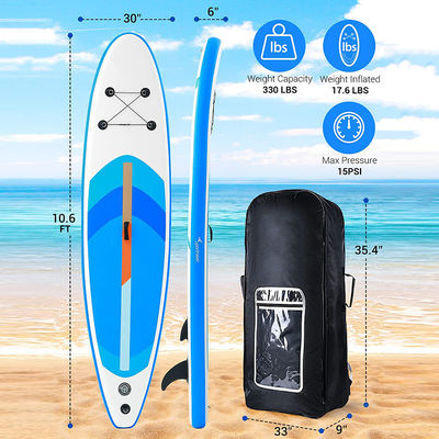10'6"x30"x6" Touring Sup Board With Non - Slip EVA Pad